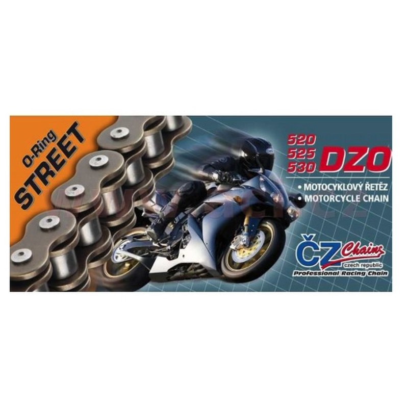 Łańcuch napędowy 520 DZO (114 ogniw) O-Ring Bronze do 750 ccm + zakuwka drążona