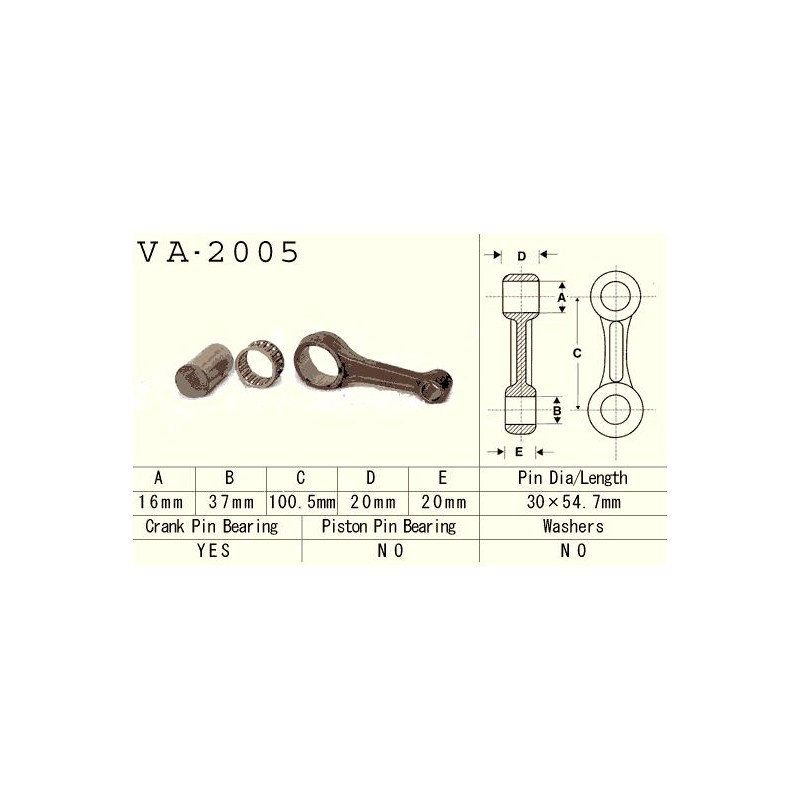 Vesrah korbowód Yamaha YFM/YFB 225 '83-'04, XT 225 (VA2005) (YFM225) (XT225) (MADE IN JAPAN)