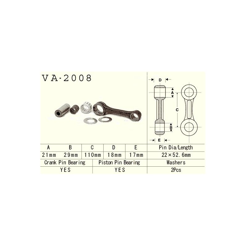 Korbówód Vesrah Yamaha YFM 350 Banshee '87-'06 (VA2008) - Made in Japan