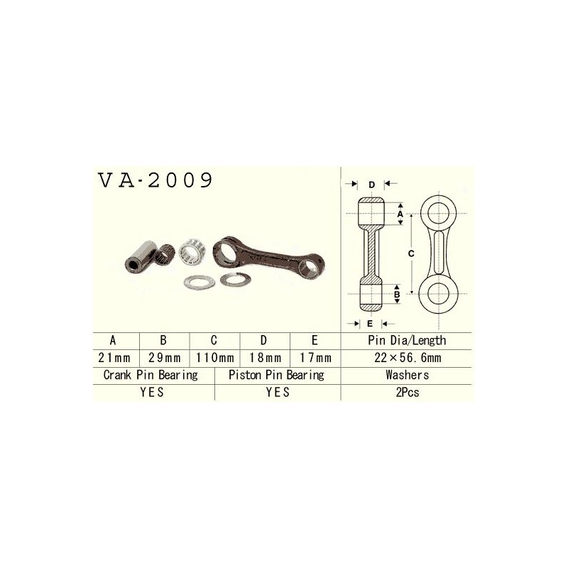 Korbowód VESRAH YAMAHA YFS 200 Blaster '88-'06 (VA2009) MADE IN JAPAN