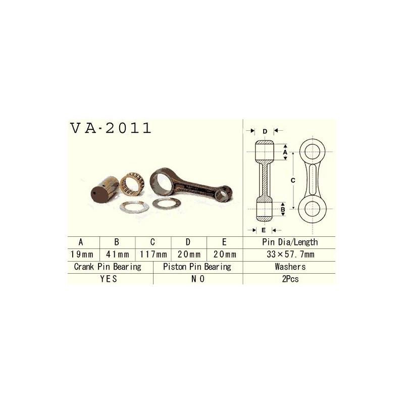 vesrah korbowód yamaha yfm 400 (yfm400) big bear \'99-\'13 (va2011) (made in japan)