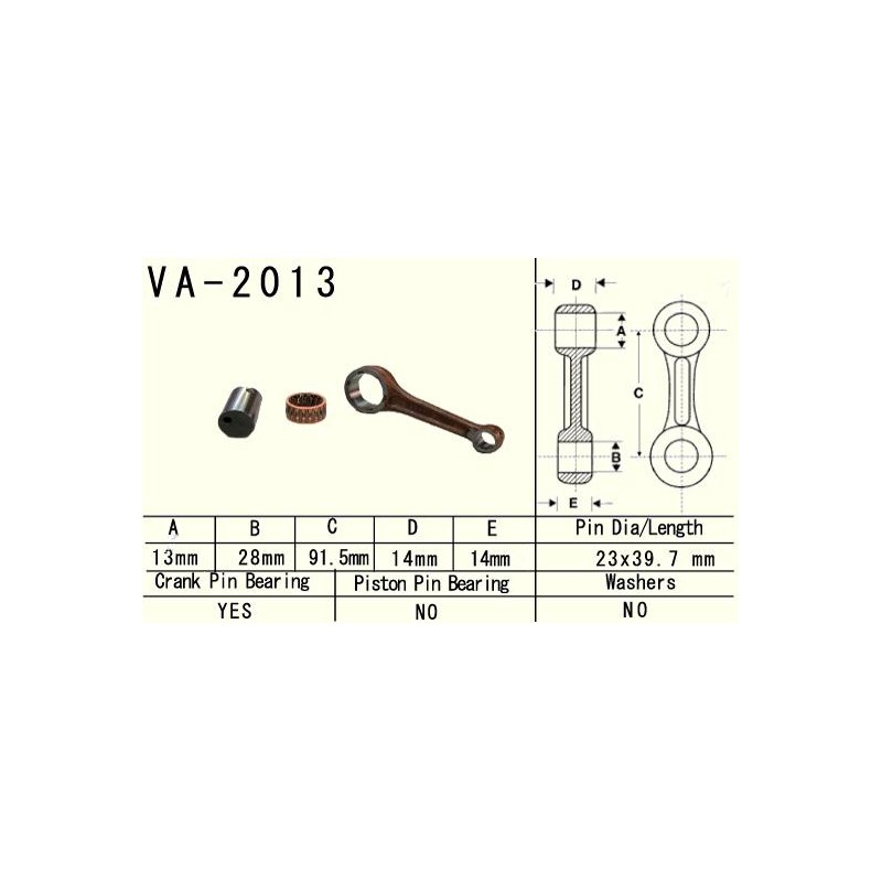 Korbowód VESRAH Yamaha YFM 80 (YFM80) '85-'08 (VA2013) - Made in Japan