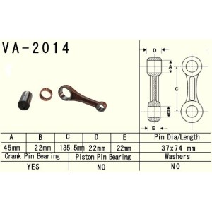 Korbowód Vesrah do Yamahy YFM 600 Grizzly '98 - VA2014 (Made in Japan)