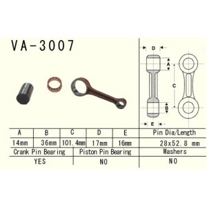 vesrah korbowód suzuki lt 160 (lt160) quadrunner \'89-\'04 (va3007) (made in japan)