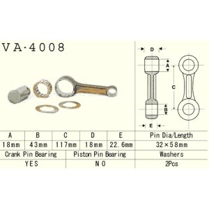 Korbówód VESRAH do Kawasaki KEF 300, KLF 300, KVF 300 - VA4008 (MADE IN JAP)