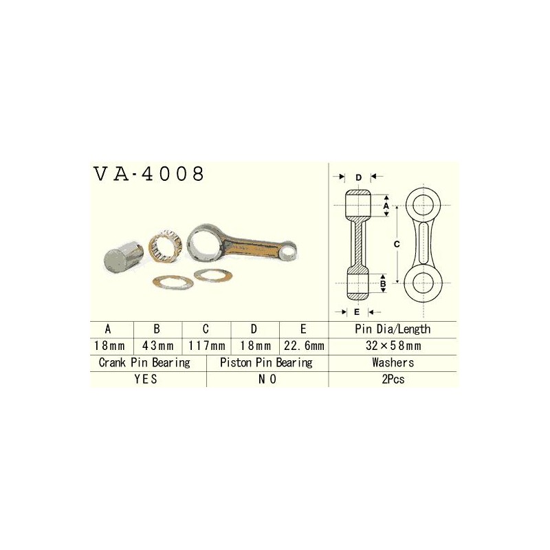 Korbówód VESRAH do Kawasaki KEF 300, KLF 300, KVF 300 - VA4008 (MADE IN JAP)