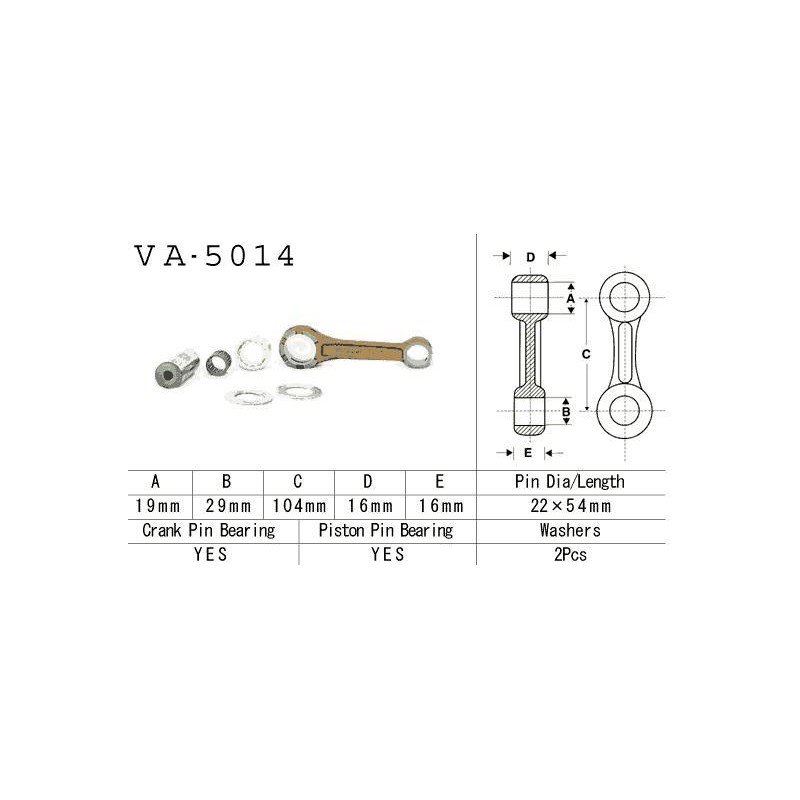 Korbowód VESRAH do HONDA CR 125 '88-'07 (VA5014) - MADE IN JAPAN