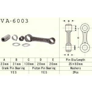 vesrah korbowód yamaha yz 250 (yz250) \'83-\'89 (va6003) (made in japan)
