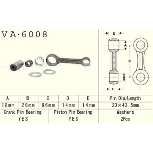 Korbówód Vesrah do Yamaha YZ80 YZ85 \'93-\'18 - VA6008 (Made in Japan)