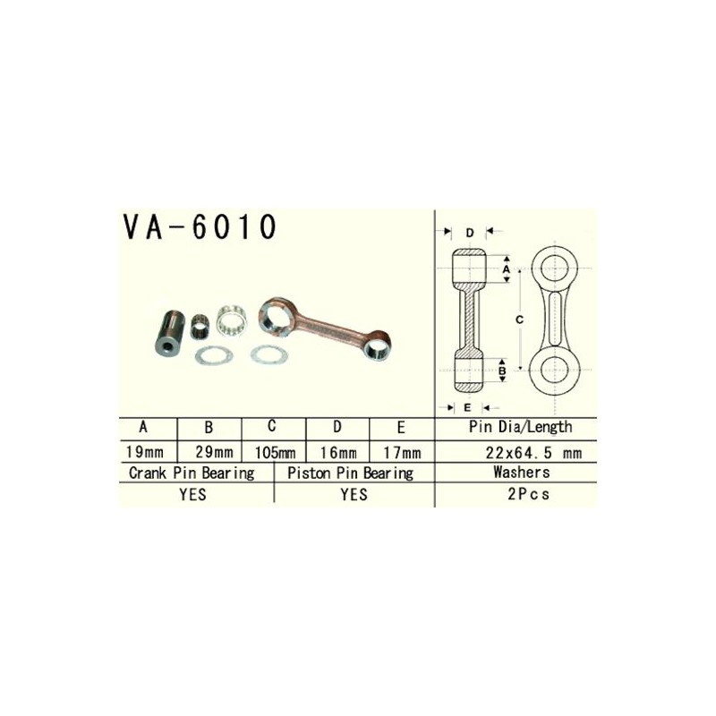 Korbówód Vesrah do Yamaha YZ 125 (YZ125) '01-'04