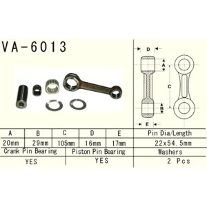 Korbowód VESRAH Yamaha YZ 125 \'97-\'00 (VA6013) - Made in Japan