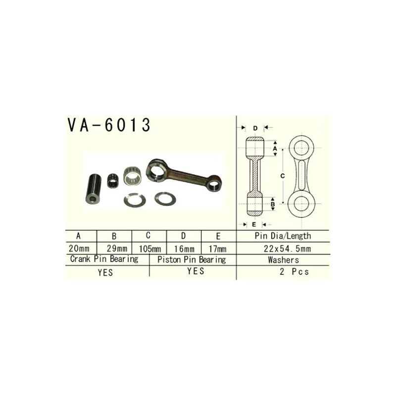 Korbowód VESRAH Yamaha YZ 125 \'97-\'00 (VA6013) - Made in Japan