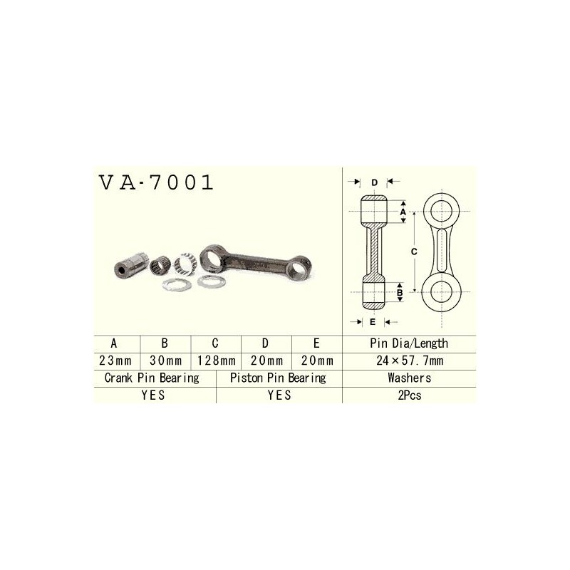 Korbowód VESRAH SUZUKI RM 250 \'89-\'98 (VA7001) - Made in Japan