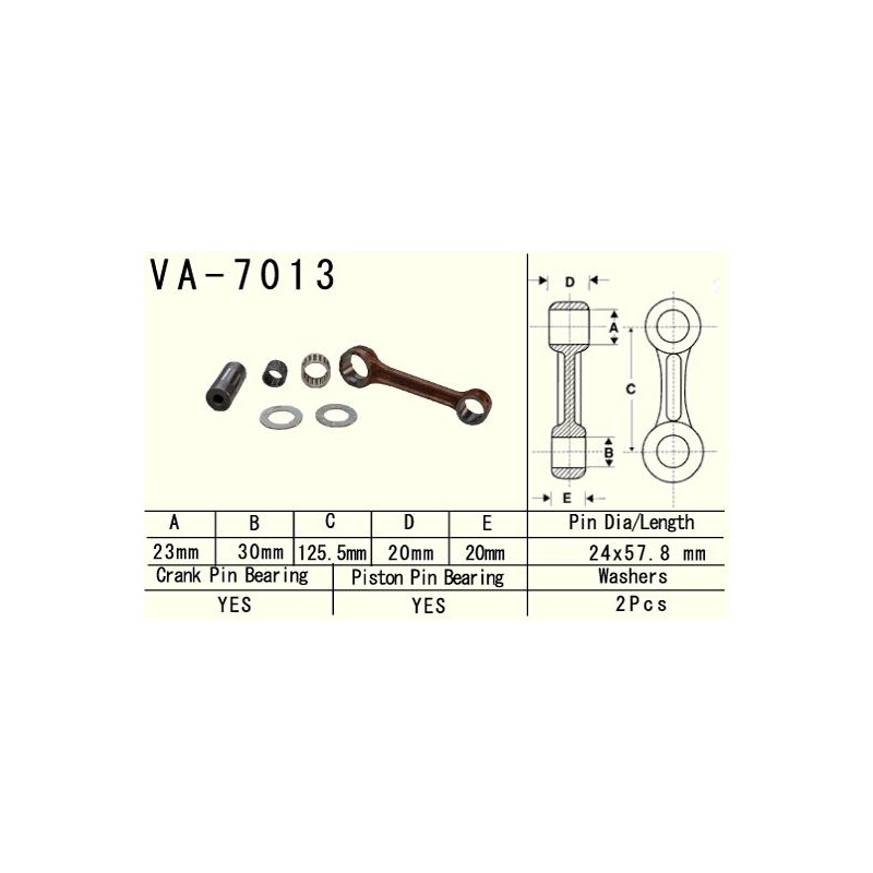vesrah korbowód suzuki rm 250 (rm250) \'96-\'02 (va7013)