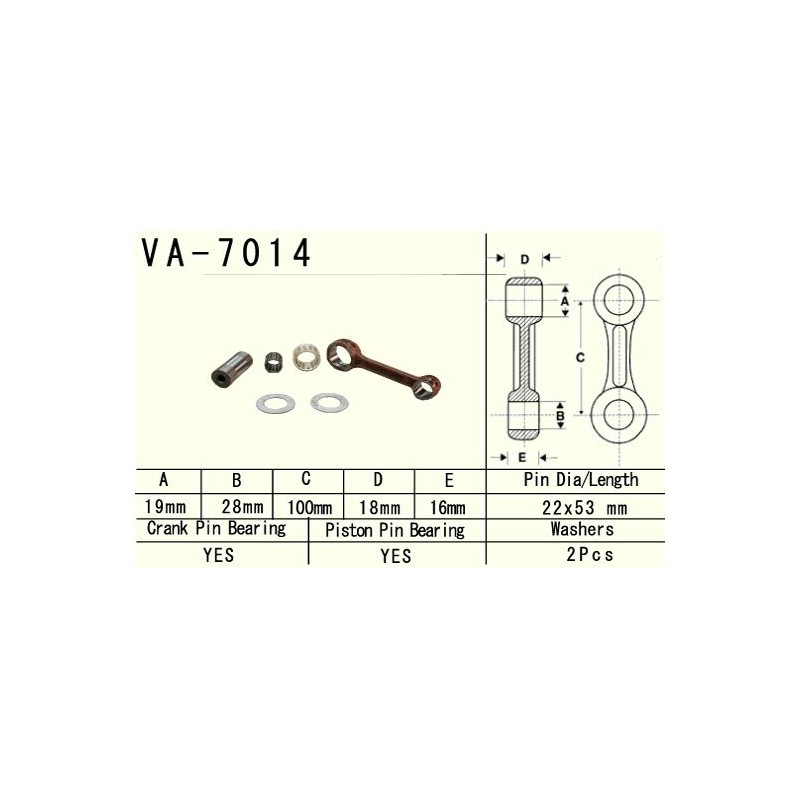 Korbówód VESRAH SUZUKI RM 125 (RM125) \'97-\'98 (VA7014) - Made in Japan