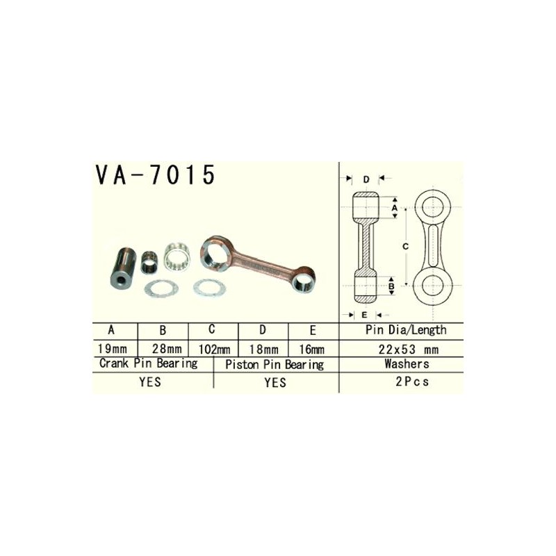 Korbowód Suzuki RM125 '99-'03 - VESRAH VA7015 (MADE IN JAPAN)