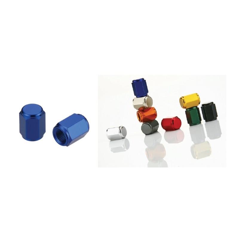 Nakrętki wentyla komplet (2 szt) kolor czerwony - Accel