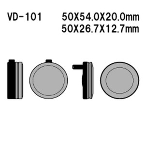 Klocki hamulcowe VESRAH KH12 do Honda CB750 Four '70-'76 (K1-K6) - Made in Japan