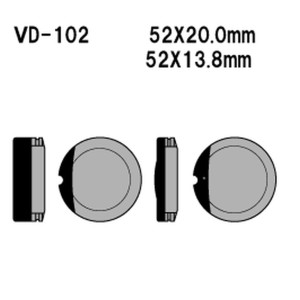 Klocki hamulcowe VESRAH KH13 do Hondy CB 360/550/750 - Made in Japan