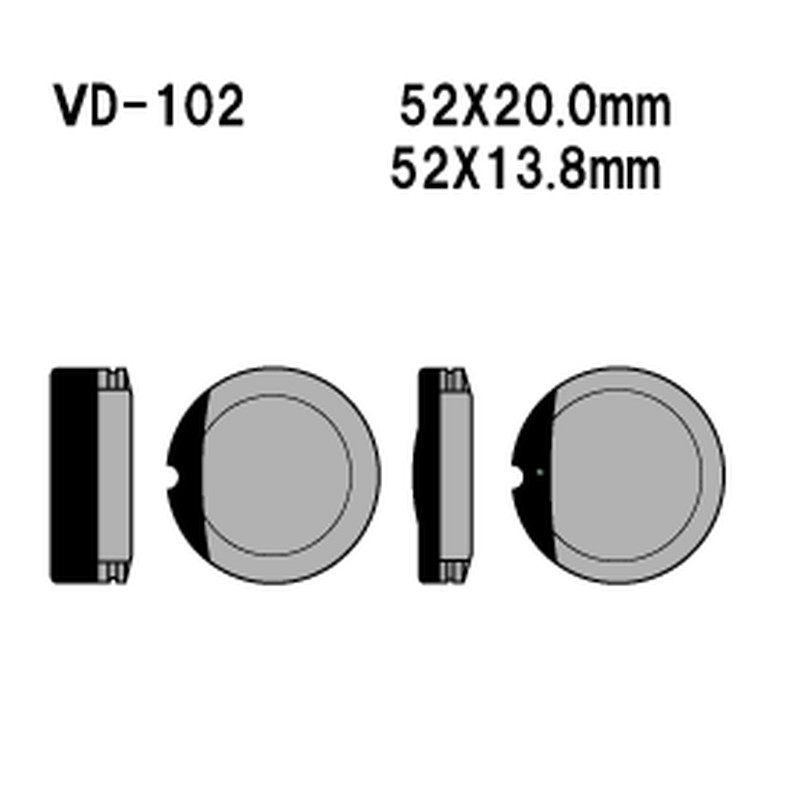 Klocki hamulcowe VESRAH KH13 do Hondy CB 360/550/750 - Made in Japan