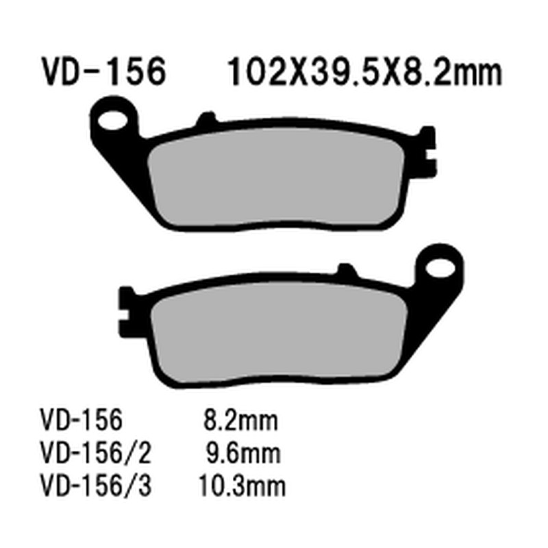 Klocki hamulcowe VESRAH KH142 / KH196 - złote, metaliczne, made in Japan