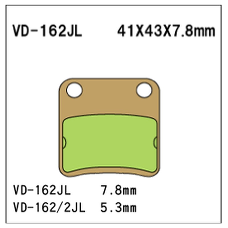 Klocki hamulcowe Vesrah KH178/KH257 spięk metaliczny (złote) - Made in Japan