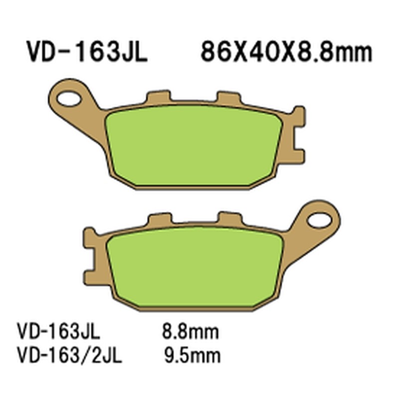 Klocki hamulcowe Vesrah KH174 Spięk Metaliczny Złote Made in Japan