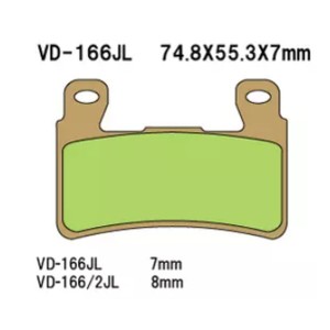 Klocki hamulcowe VESRAH KH265/KH296 złote Honda CBR/VTR przód (8mm)