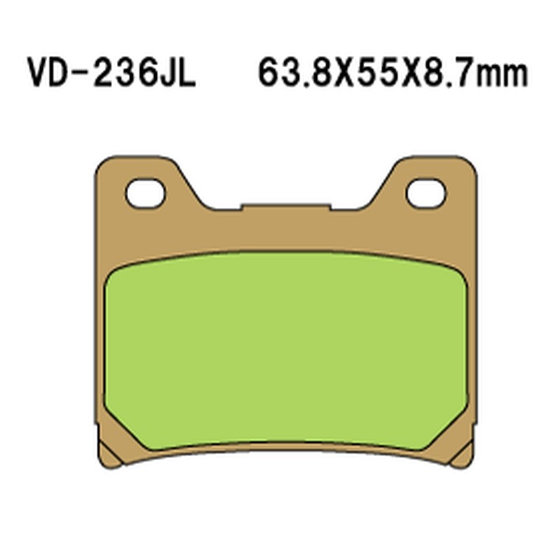 VESRAH KLOCKI HAMULCOWE KH88 SPIEK METALICZNY (ZŁOTE) - Made in Japan