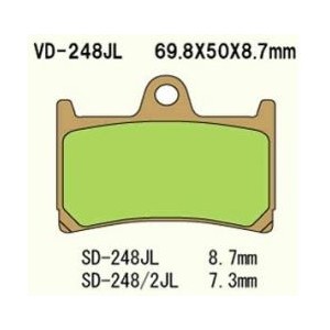 Klocki hamulcowe VESRAH KH252 / KH380 złote Yamaha FZ6/R6/R1/FJR (Made in Japan)