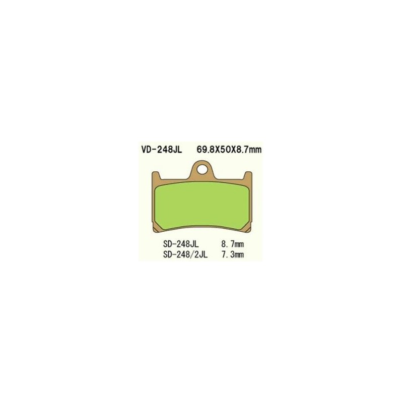 Klocki hamulcowe VESRAH KH252 / KH380 złote Yamaha FZ6/R6/R1/FJR (Made in Japan)