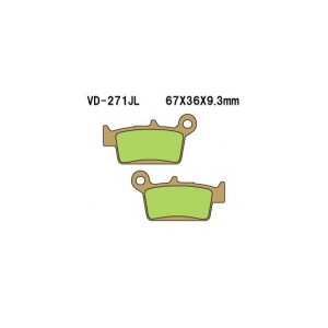 Klocki hamulcowe VESRAH KH367 - złote, metaliczne, made in Japan