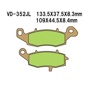 Klocki hamulcowe VESRAH KH229 z powłoką metaliczną w kolorze złotym - Made in Japan