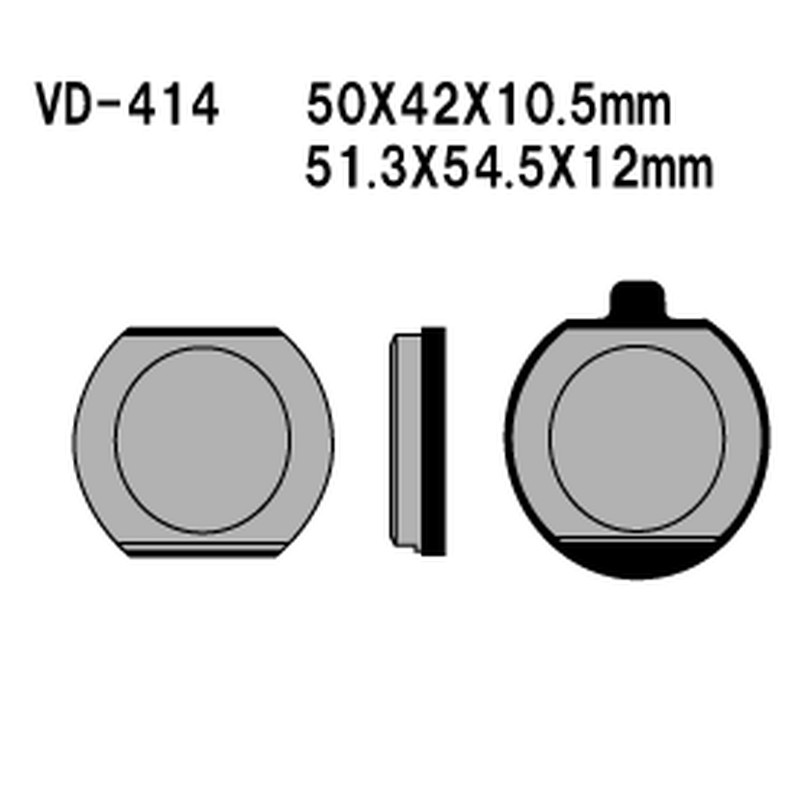 Klocki hamulcowe VESRAH KH33 Kawasaki Z400/650/750/1000, KZ900 76-77 - ZASTĄPIONE PRZEZ SD-414