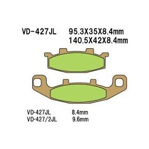 Klocki hamulcowe Vesrah KH129 - złote, spiek metaliczny - Made in Japan