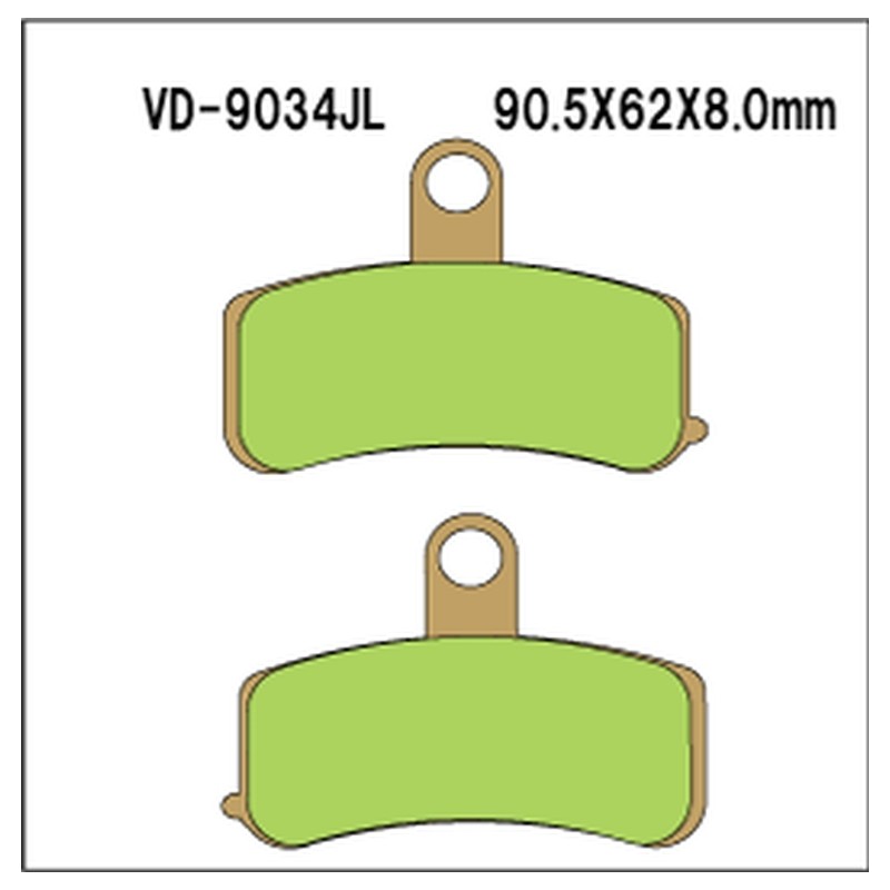 Klocki hamulcowe Vesrah KH457 Spiek Metaliczny (Złote) Przód Harley Davidson - Made in Japan