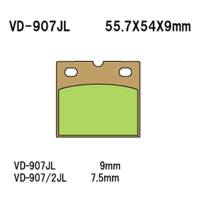 Klocki hamulcowe VESRAH KH18 złote - Made in Japan