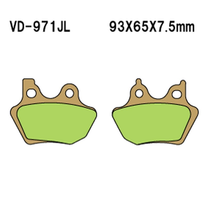 Klocki hamulcowe VESRAH KH299 złote do Harley Davidson - Made in Japan