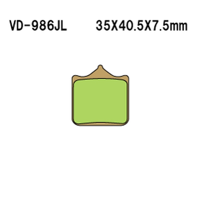 Klocki hamulcowe Vesrah KH322/4 Spiek metaliczny (złote) - Made in Japan