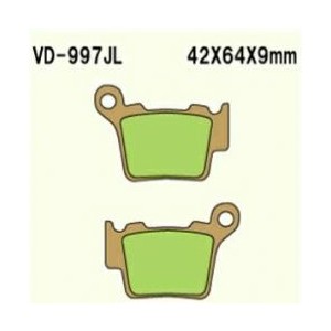 Klocki hamulcowe VESRAH KH368 Spiek Metaliczny (Złote) - Made in Japan