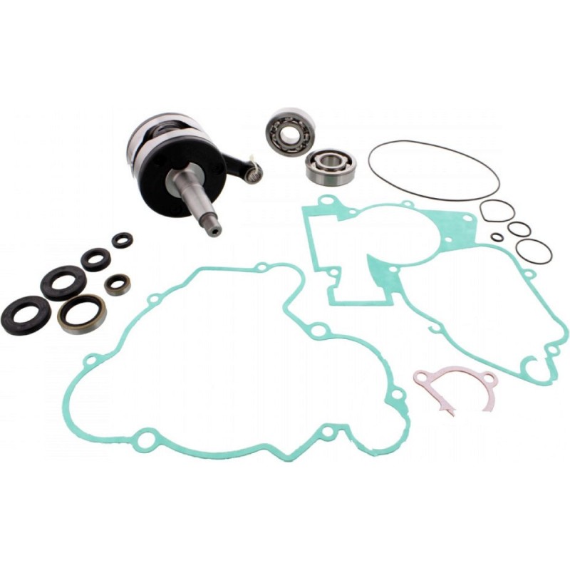 WISECO WAŁ KORBOWY KTM SX 65 '03-'08 - z łożyskami i uszczelniaczami na wał oraz kompletem uszczelek na dół silnika