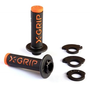 Manetki X-GRIP BRAAAAP GRIPS LOCK-ON-GRIP z adapterami Rolgazu w kolorze pomarańczowym