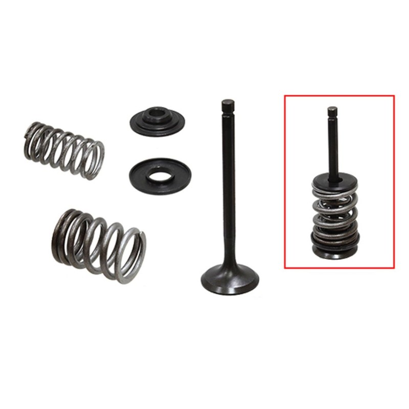 Psychic Zawór Wydechowy Yamaha TW 200 '87-'16, TT-R 225/230 '00-'16 - Komplet ze sprężynami i podkładkami