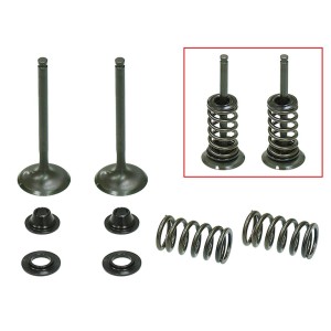 Zawory wydechowe do Yamahy YZF 450 \'03-\'09, WR 450 F \'03-\'15, YFZ - komplet 2 szt. z zaworami, sprężynami i podkładkami