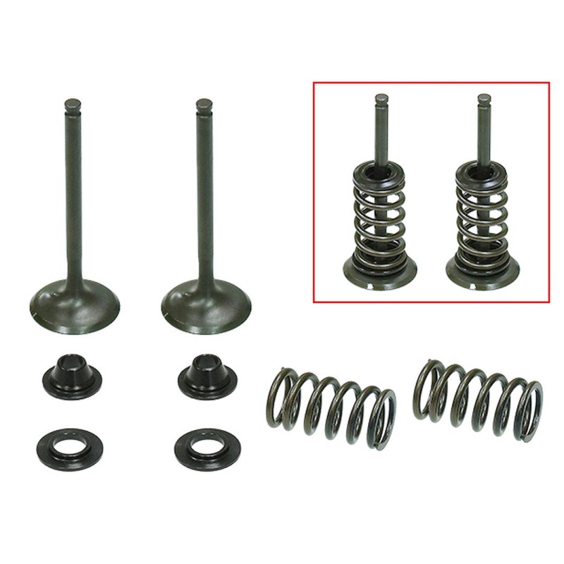 Zawory wydechowe do Yamahy YZF 450 \'03-\'09, WR 450 F \'03-\'15, YFZ - komplet 2 szt. z zaworami, sprężynami i podkładkami