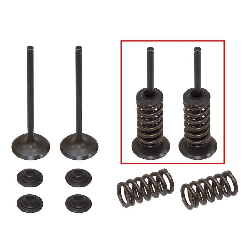 Psychic Zawory ssące (komplet 2 szt. zaworów ze sprężynami i podkładkami) Husaberg FE 250 '13, KTM EXCF 250 '08-'14