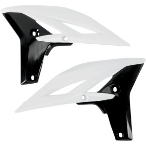 Osłona chłodnicy Yamaha YZF 250 '10-'12 biała/czarna - wyprzedaż