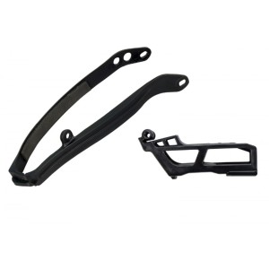 UFO Komplet Ślizg + Prowadnica Łańcucha Yamaha YZF 450 '23-'25, YZF 250 '24-'25 - Kolor Czarny