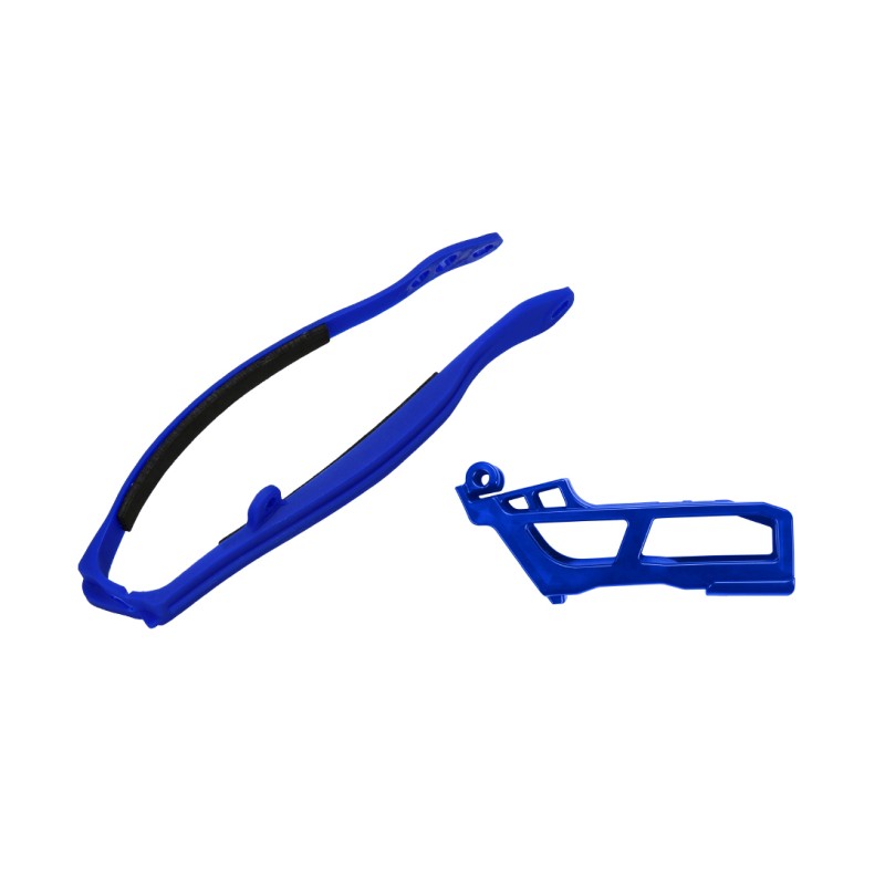 UFO KOMPLET ŚLIZG + PROWADNICA ŁAŃCUCHA YAMAHA YZF 450 '23-'25, YZF 250 '24-'25 NIEBIESKI