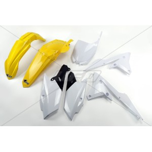 UFO Komplet Plastików Yamaha YZF 250 '14-'18, YZF 450 '14-'17 Kolor OEM (Biały/Żółty)